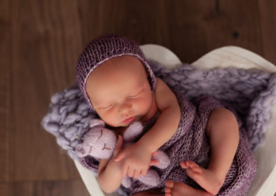 newborn photographer, purple, love